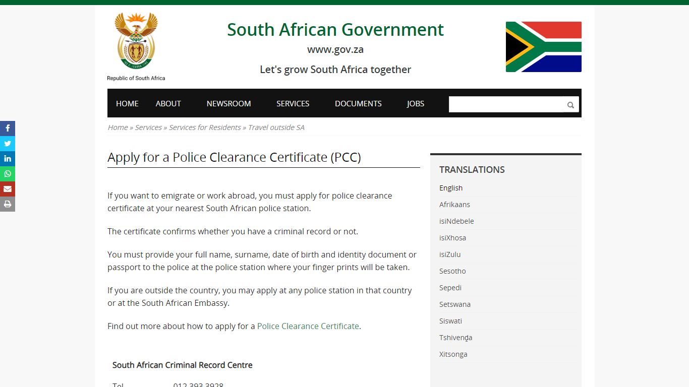 Apply for a Police Clearance Certificate (PCC) - Gov