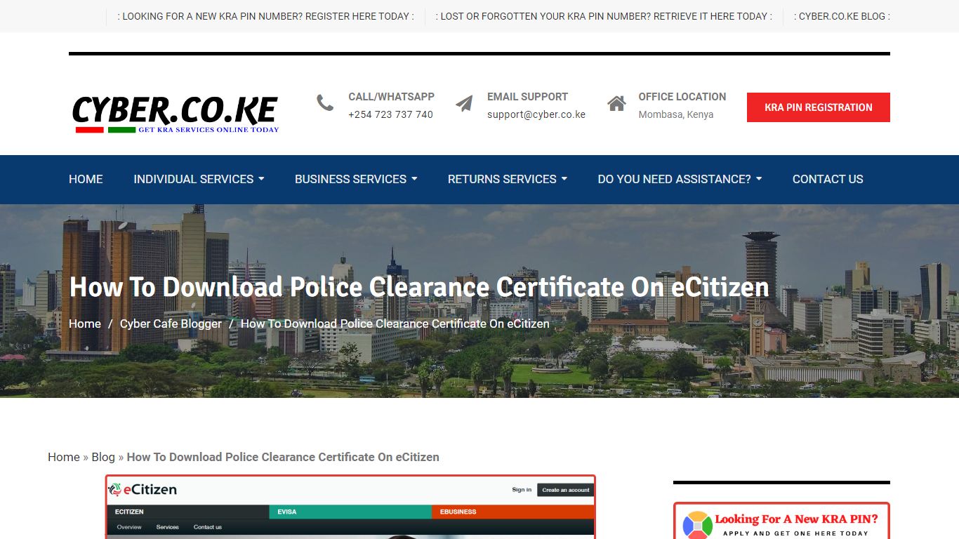 How To Download Police Clearance Certificate On eCitizen